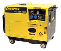 Генератор дизельный CHAMPION DG6500ES (5/5,5Квт 8,5лс 15л 145кг 1,4л/ч 12V эл.старт колеса счетчик)