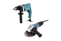 Набор Makita DK0123: углошлифовальная машина GA5030 + ударная дрель HP1630 (арт. 198388)