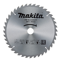 Пильный диск по дереву 260х2.6х30, 40T, 15G, Standart Makita D-65377