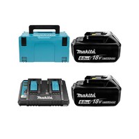 Набор Makita: аккумулятор BL1860B 2 шт.+ зарядное устройство DC18RD (18V 2×6.0Ач, Li-Ion), арт. 198080-9