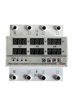 Блок защиты по напряжению Ресанта АЗМ-63/3АРД регулируемый (с дисплеем) 61/22/33