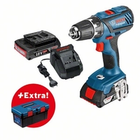 Дрель-шуруповерт аккумуляторная GSR 18-2-LI Plus + Toolbox PRO Professional BOSCH, 0615990L29