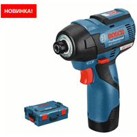 Аккумуляторный импульсный гайковерт Bosch GDR 12V-110 (GDR 10,8 V-EC) Professional (2 акк. 3 Ач) + L-Boxx (арт. 06019E0005)