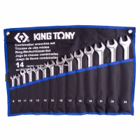 Набор комбинированных ключей KING TONY, 8-24 мм, чехол из теторона, 14 предметов 12D15MRN01
